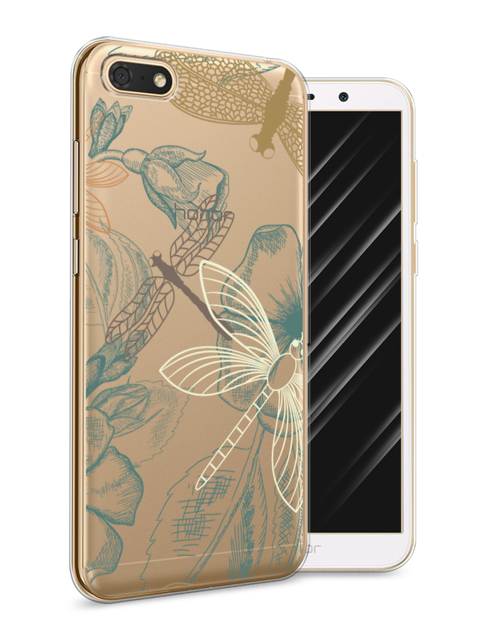 

Чехол Awog на Honor 7A "Тени стрекоз", Коричневый;зеленый;белый, 65250-8