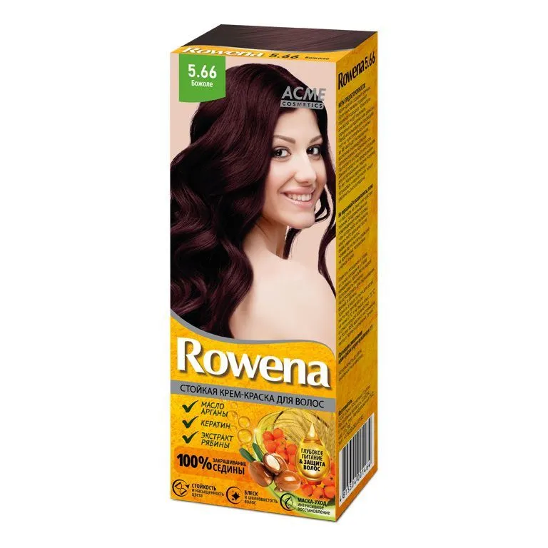 Крем-краска для волос Acme Cosmetics Rowena стойкая тон 5.66 Божоле