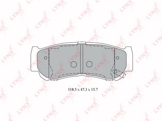 

Тормозные колодки LYNXauto дисковые задние BD3616