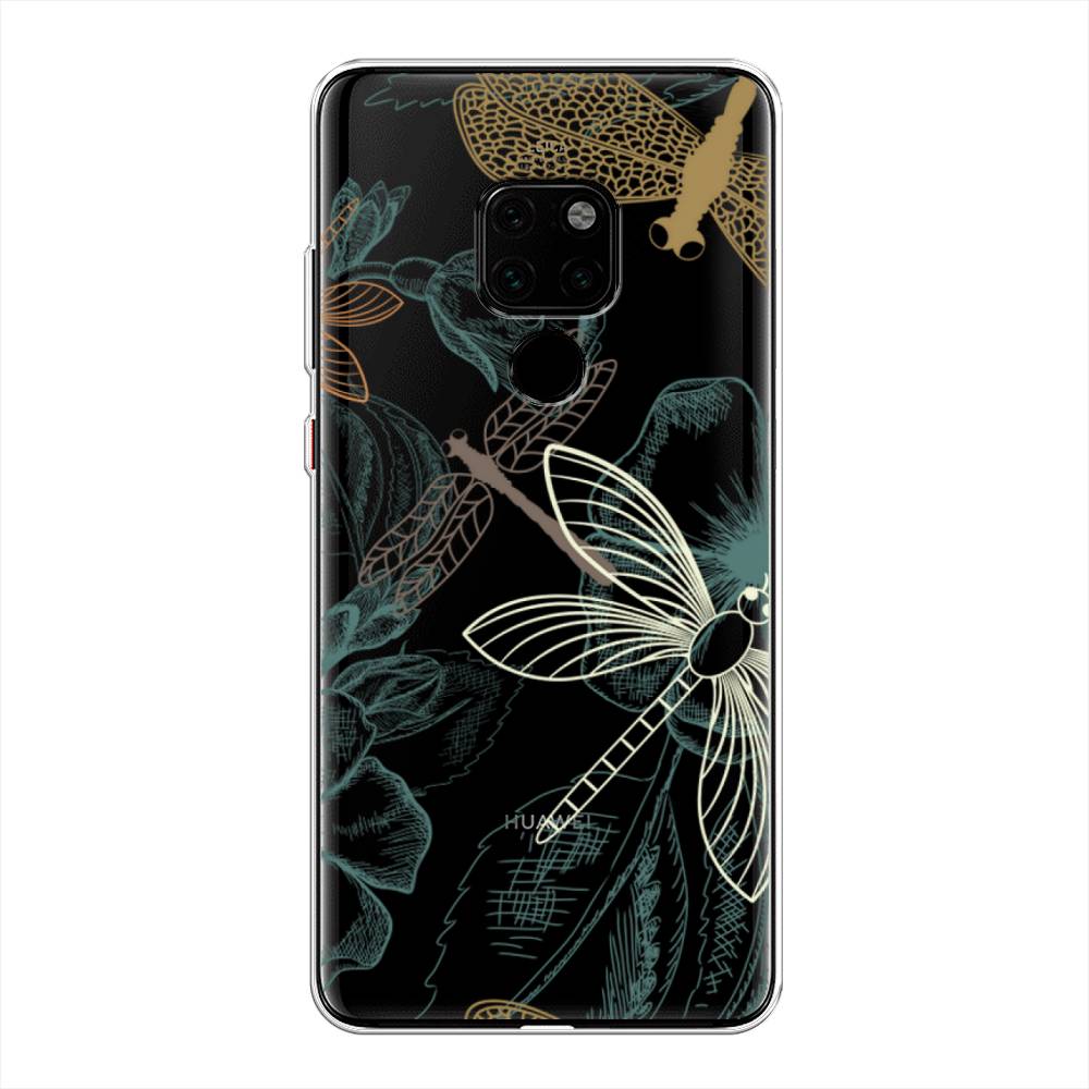 

Чехол Awog на Huawei Mate 20 "Тени стрекоз", Коричневый;зеленый;белый, 66850-8