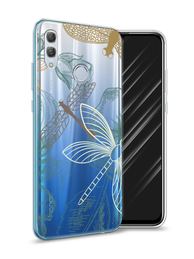 

Чехол Awog на Huawei P Smart 2019 "Тени стрекоз", Коричневый;зеленый;белый, 67250-8