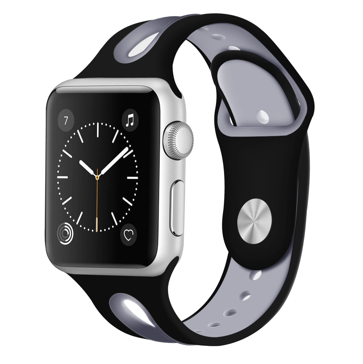

Сменный ремешок Nuobi Sport ver.2 для Apple Watch, Черный/серый 38/40 mm S/M