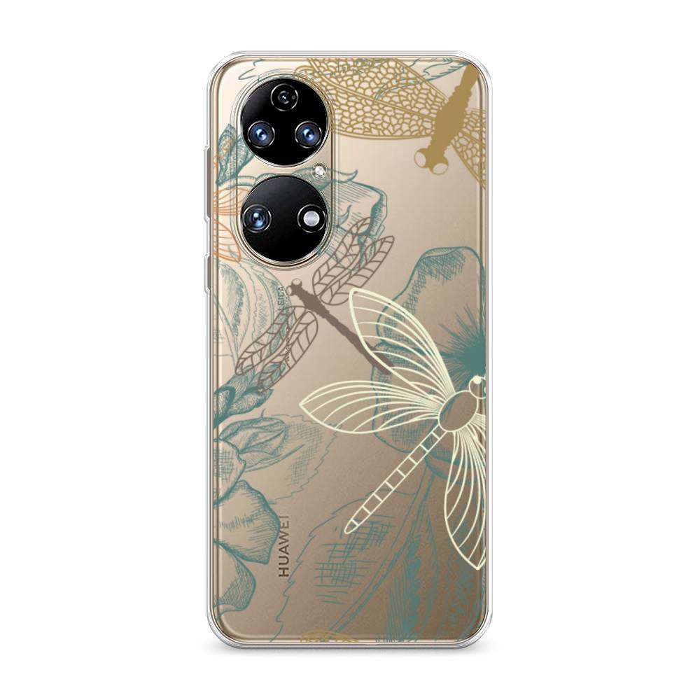 

Чехол Awog на Huawei P50 "Тени стрекоз", Коричневый;зеленый;белый, 6104950-8