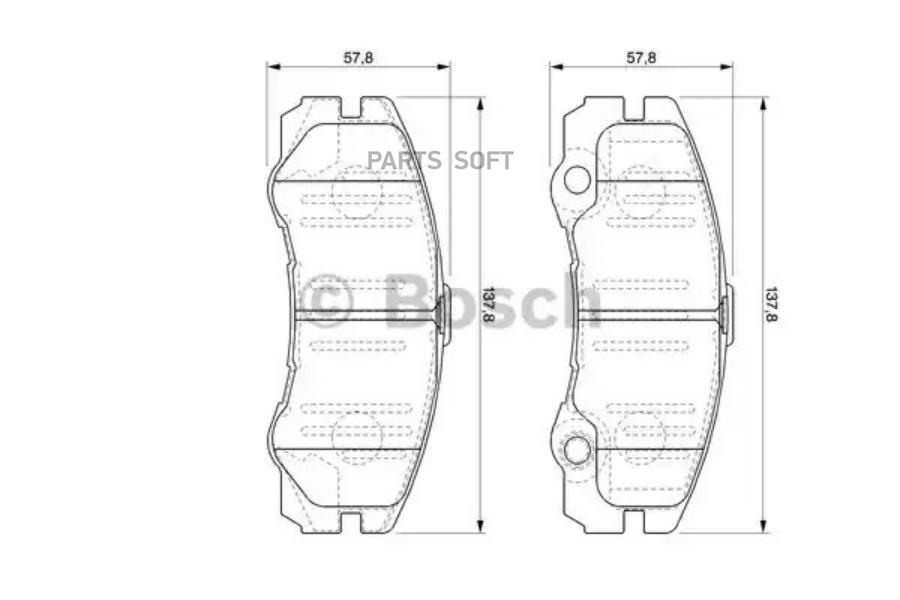 

Тормозные колодки Bosch передние дисковые 986424760