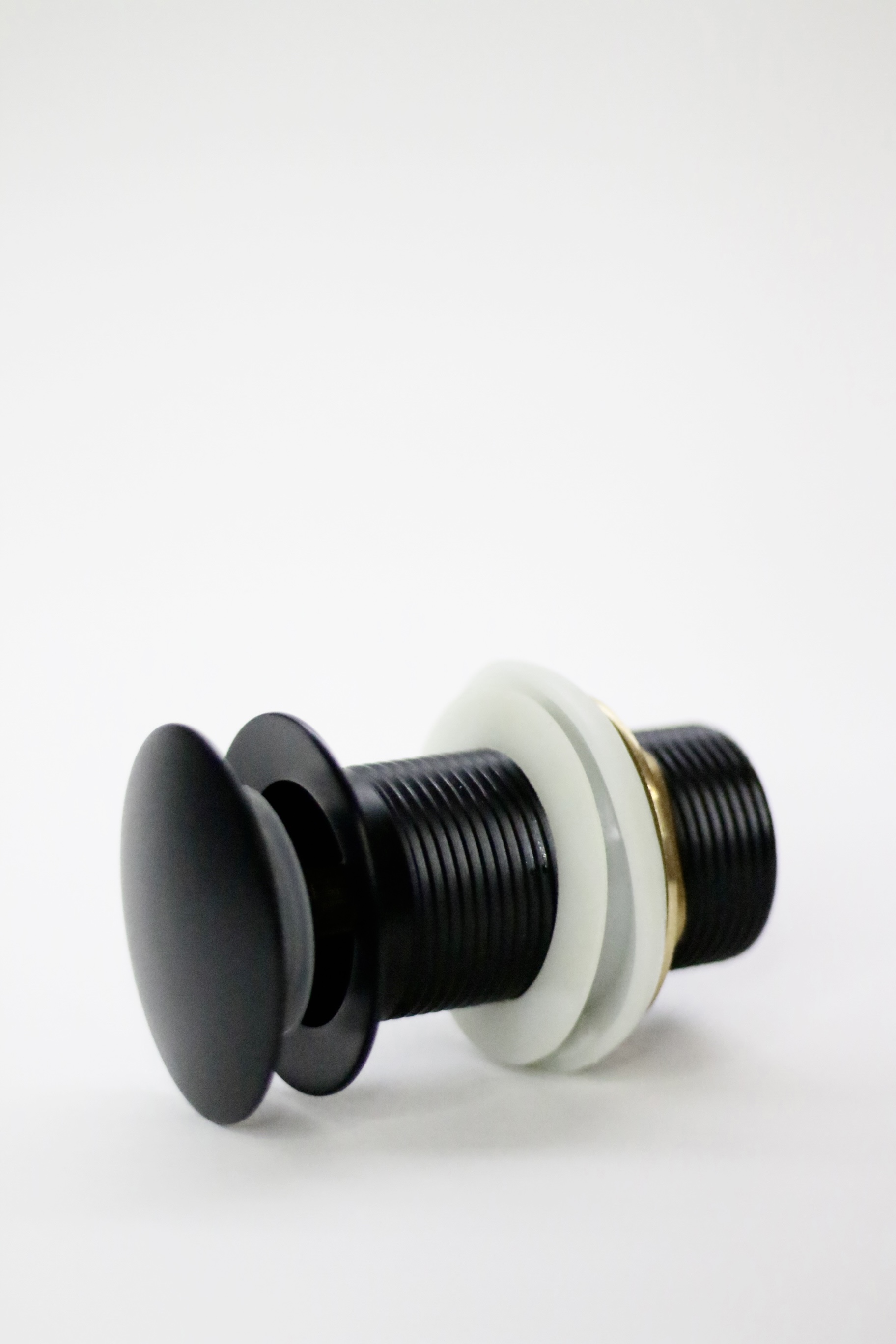 Донный клапан для раковины без перелива, черный матовый S-Sd4Bl маленький латунный слив для умывальника plastbrno