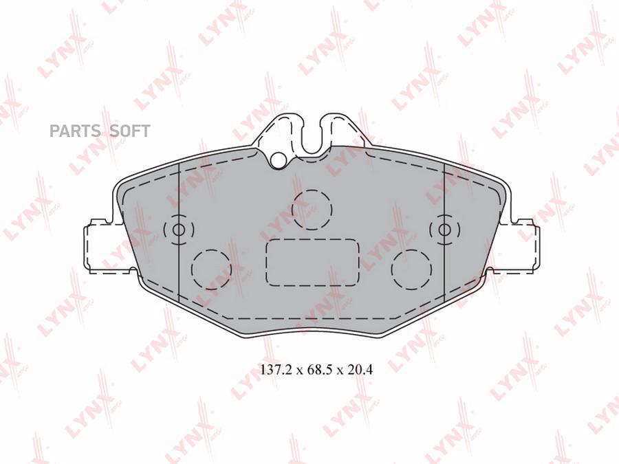 

Тормозные колодки LYNXauto дисковые передние BD5323