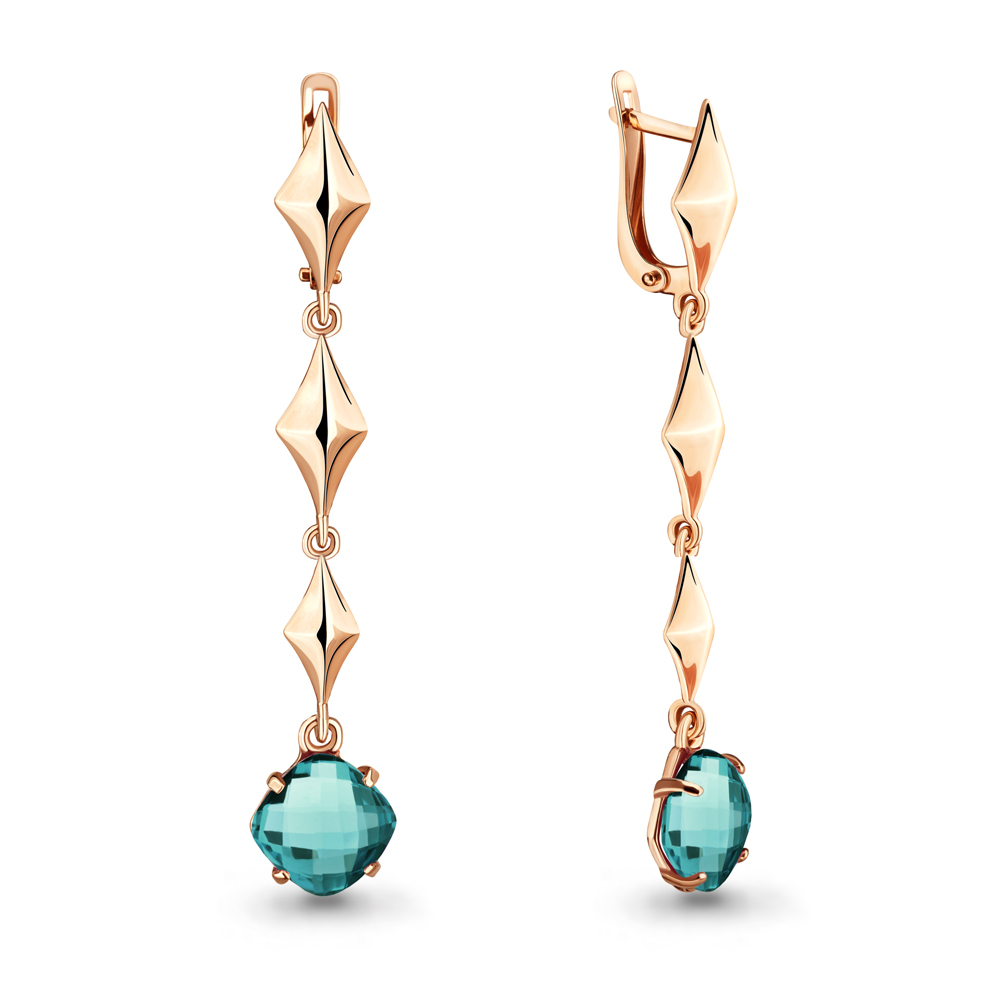 

Серьги из серебра с турмалином Aquamarine 4707488_925_з, 4707488_925_з