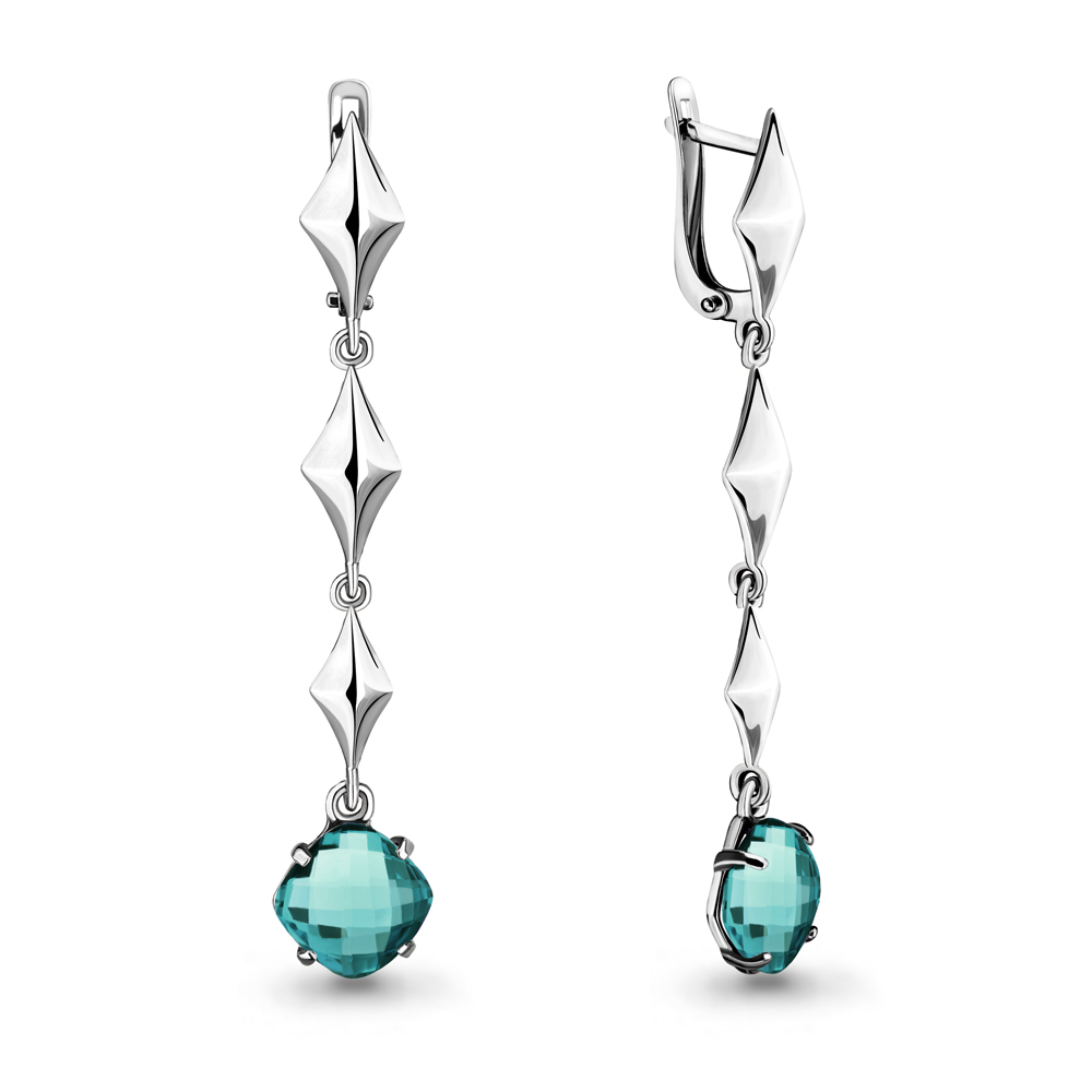 

Серьги из серебра с турмалином Aquamarine 4707488_925_р, 4707488_925_р