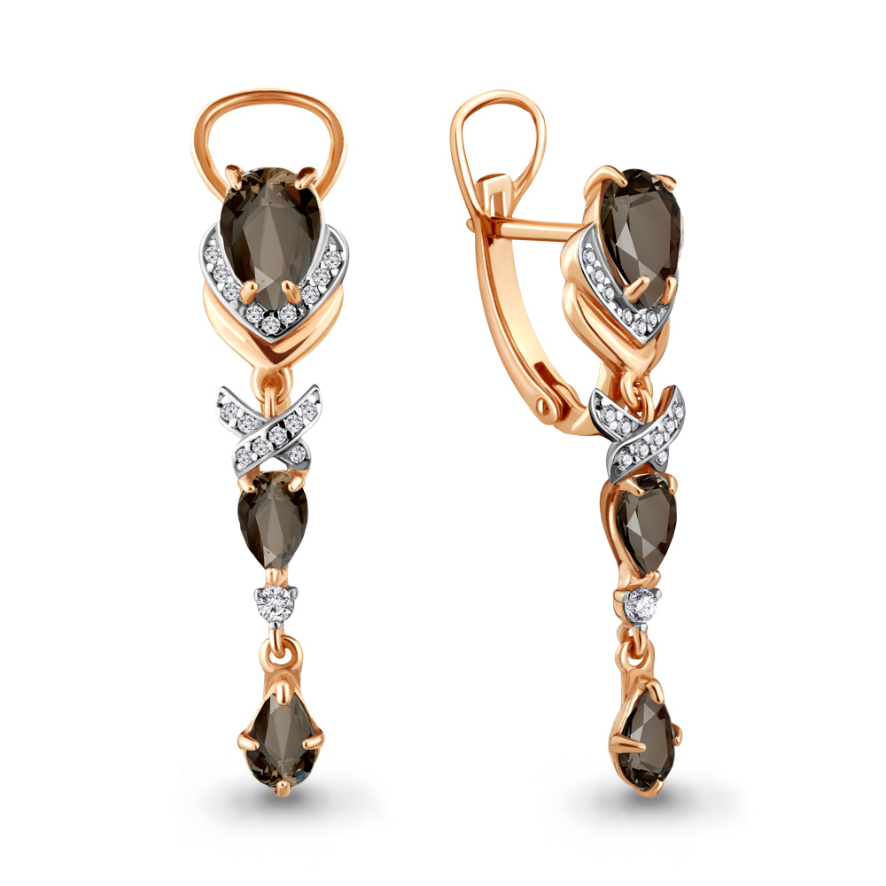 

Серьги из серебра с кварцем Aquamarine 4707501А_925_з, 4707501А_925_з