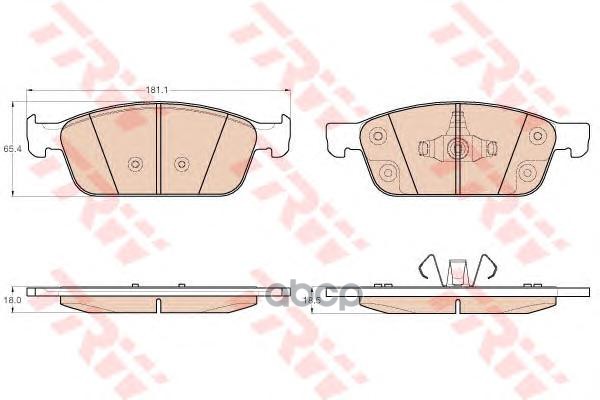 

Тормозные колодки TRW/Lucas дисковые для Ford Focus 3 11-, Kuga 2 12- GDB2009