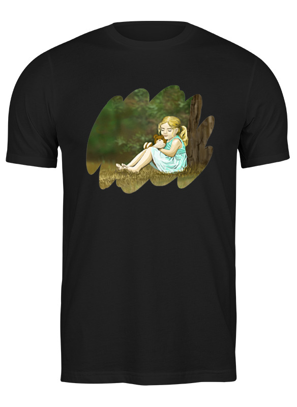 

Футболка мужская Printio Мишка черная 3XL, Черный, Мишка