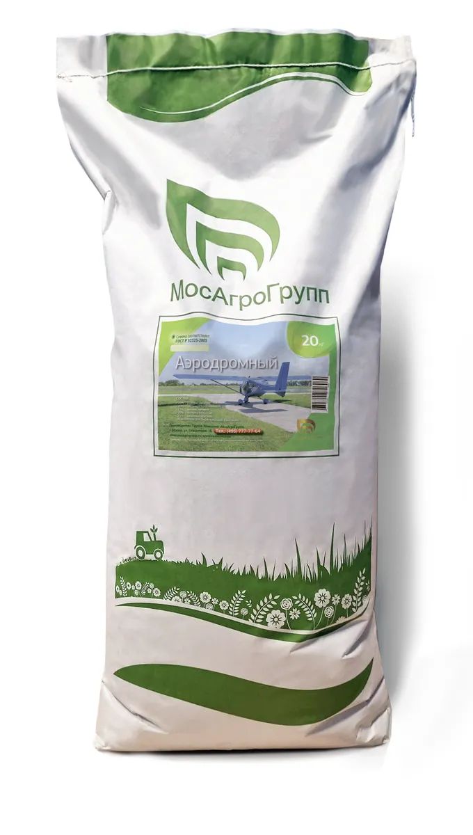 

Травосмесь "Аэродромный газон" 20 кг Мосагрогрупп, Травосмесь