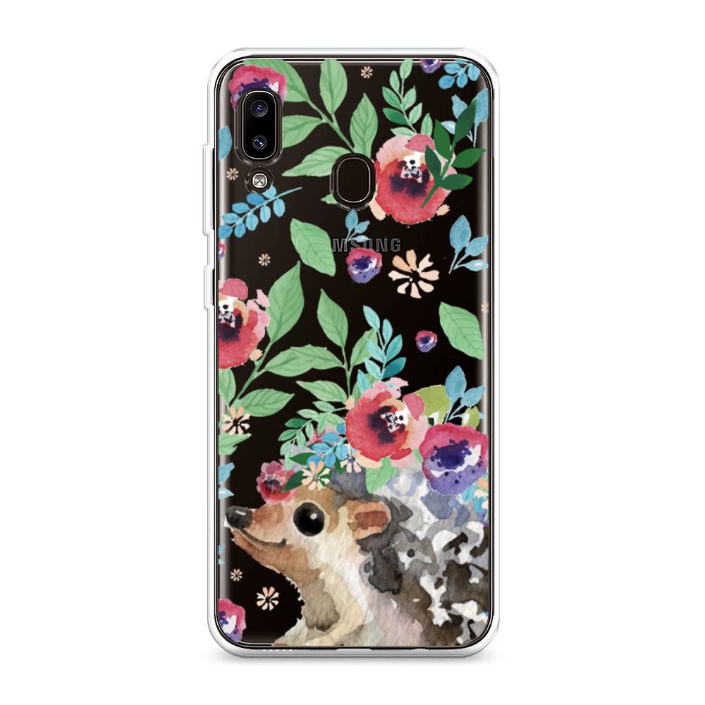 

Чехол Awog на Samsung Galaxy A20/A30 "Ежик в цветах акварель", Разноцветный, 27650-2