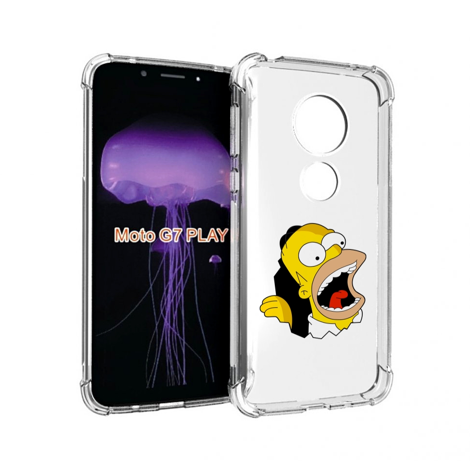 

Чехол MyPads гомер-голодный для Motorola Moto G7 Play, Прозрачный, Tocco