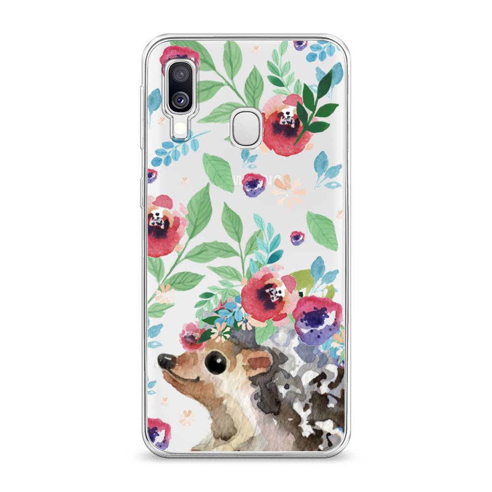 

Чехол Awog на Samsung Galaxy A40 "Ежик в цветах акварель", Разноцветный, 28050-2