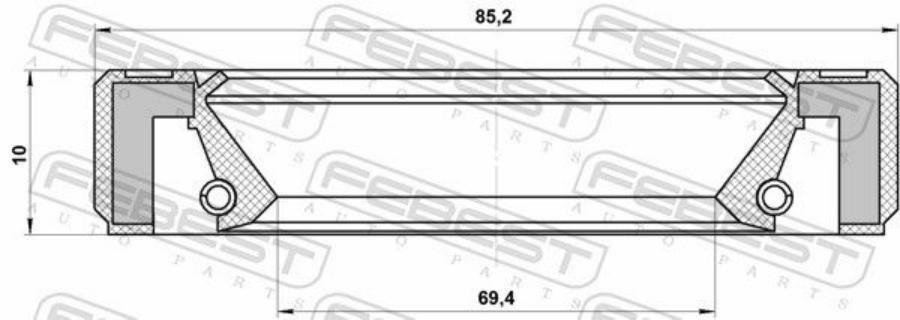 

FEBECT 95GBY71851011R 95GBY71851011R_сальник р/в!\ Toyota 4 Runner
