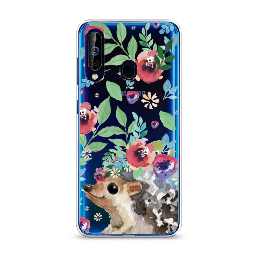 

Чехол Awog на Samsung Galaxy A60/M40 "Ежик в цветах акварель", Разноцветный, 28250-2