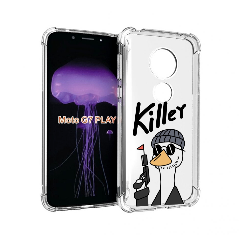 

Чехол MyPads гусь-с-пистолет для Motorola Moto G7 Play, Прозрачный, Tocco