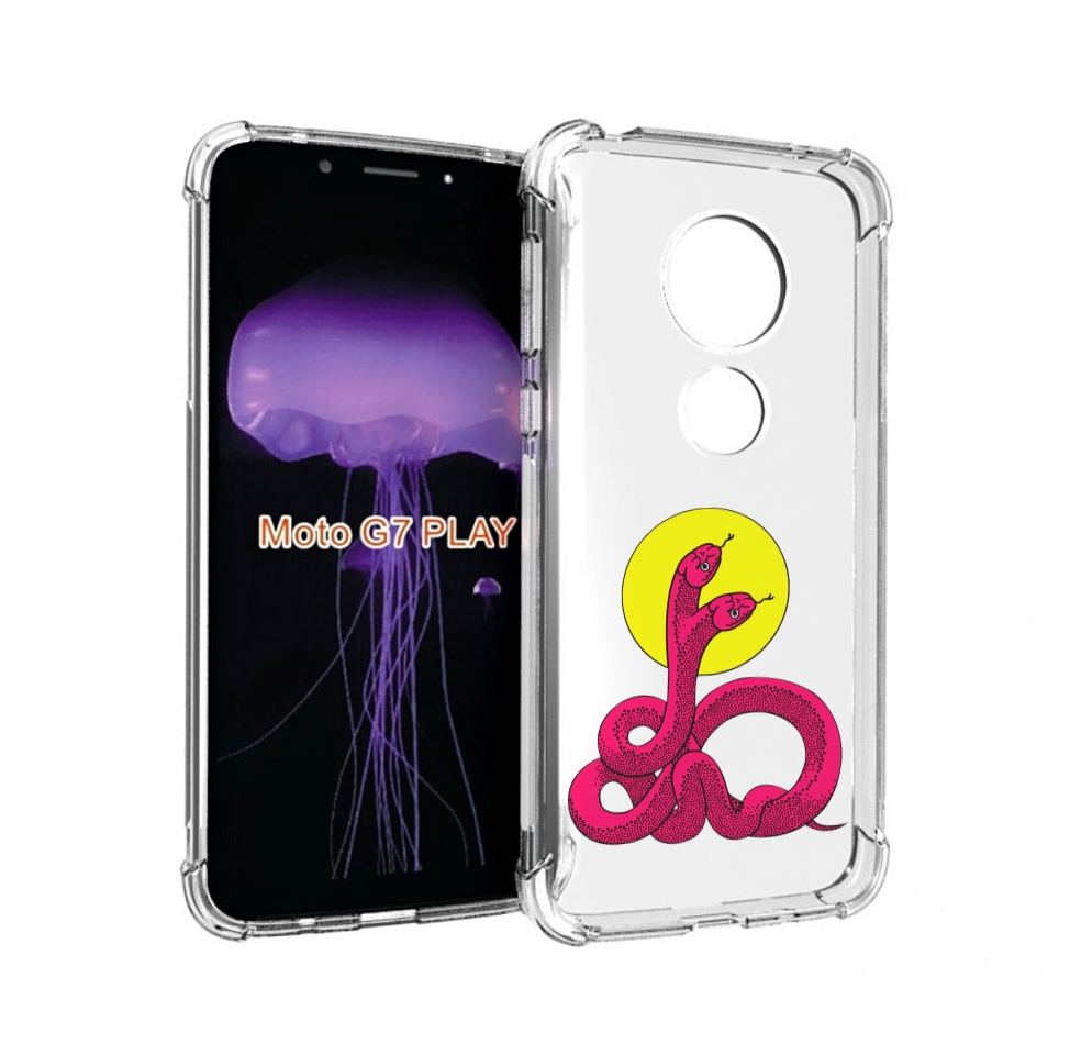

Чехол MyPads двухголовая-змея для Motorola Moto G7 Play, Прозрачный, Tocco