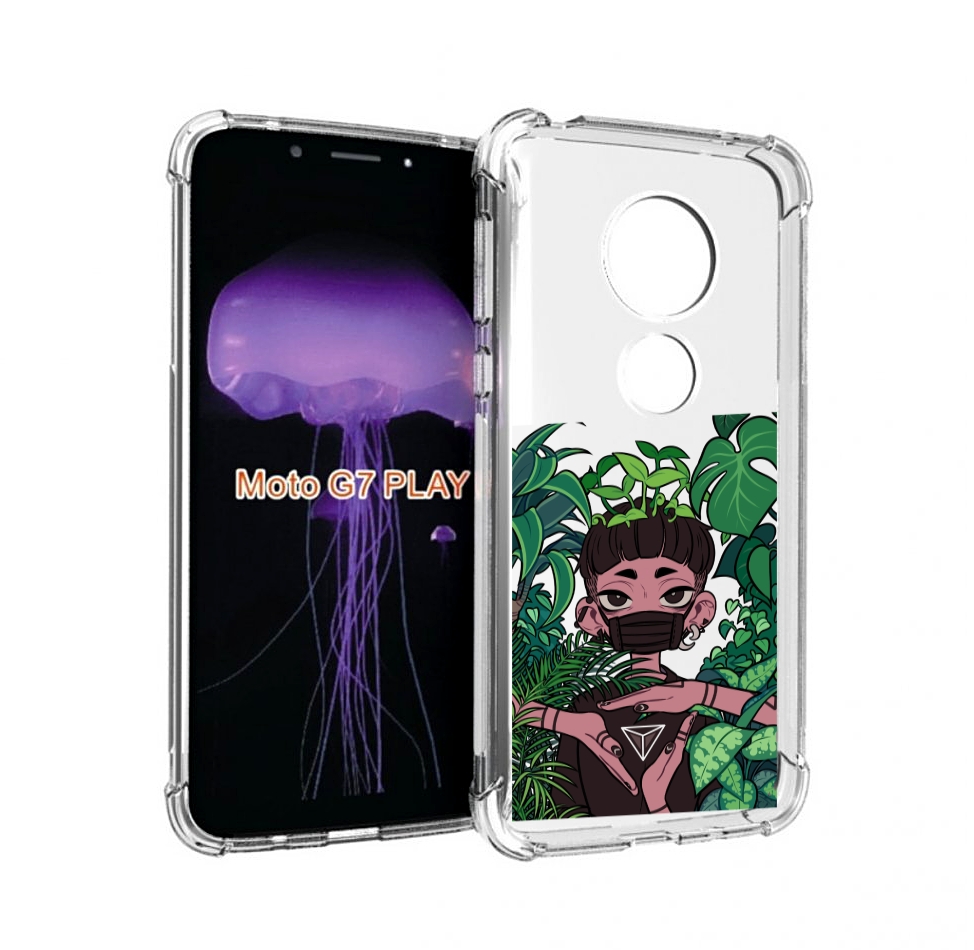 

Чехол MyPads девушка в природе женский для Motorola Moto G7 Play, Прозрачный, Tocco