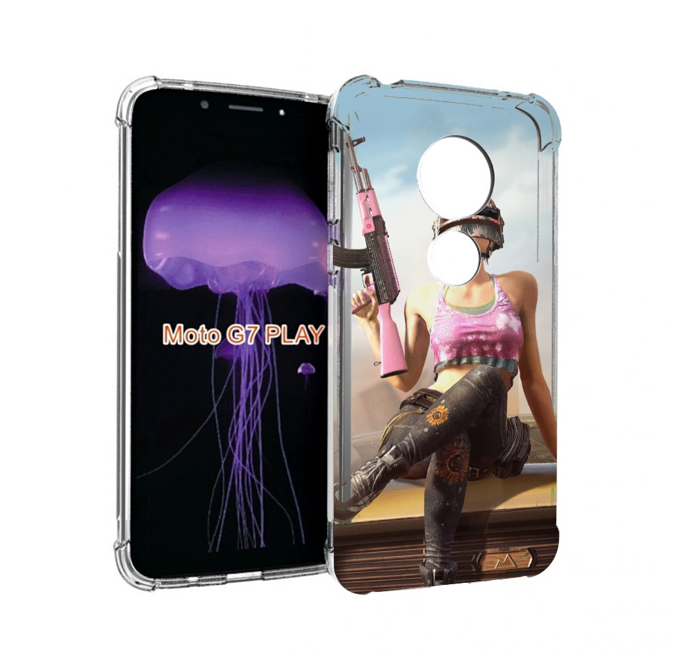

Чехол MyPads девушка из PUBG для Motorola Moto G7 Play, Прозрачный, Tocco
