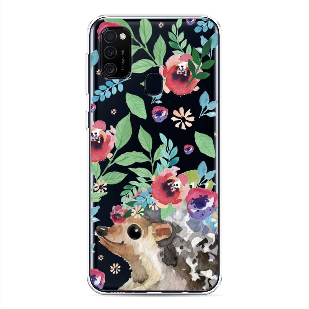 

Чехол Awog на Samsung Galaxy M21/M30s "Ежик в цветах акварель", Разноцветный, 29750-2