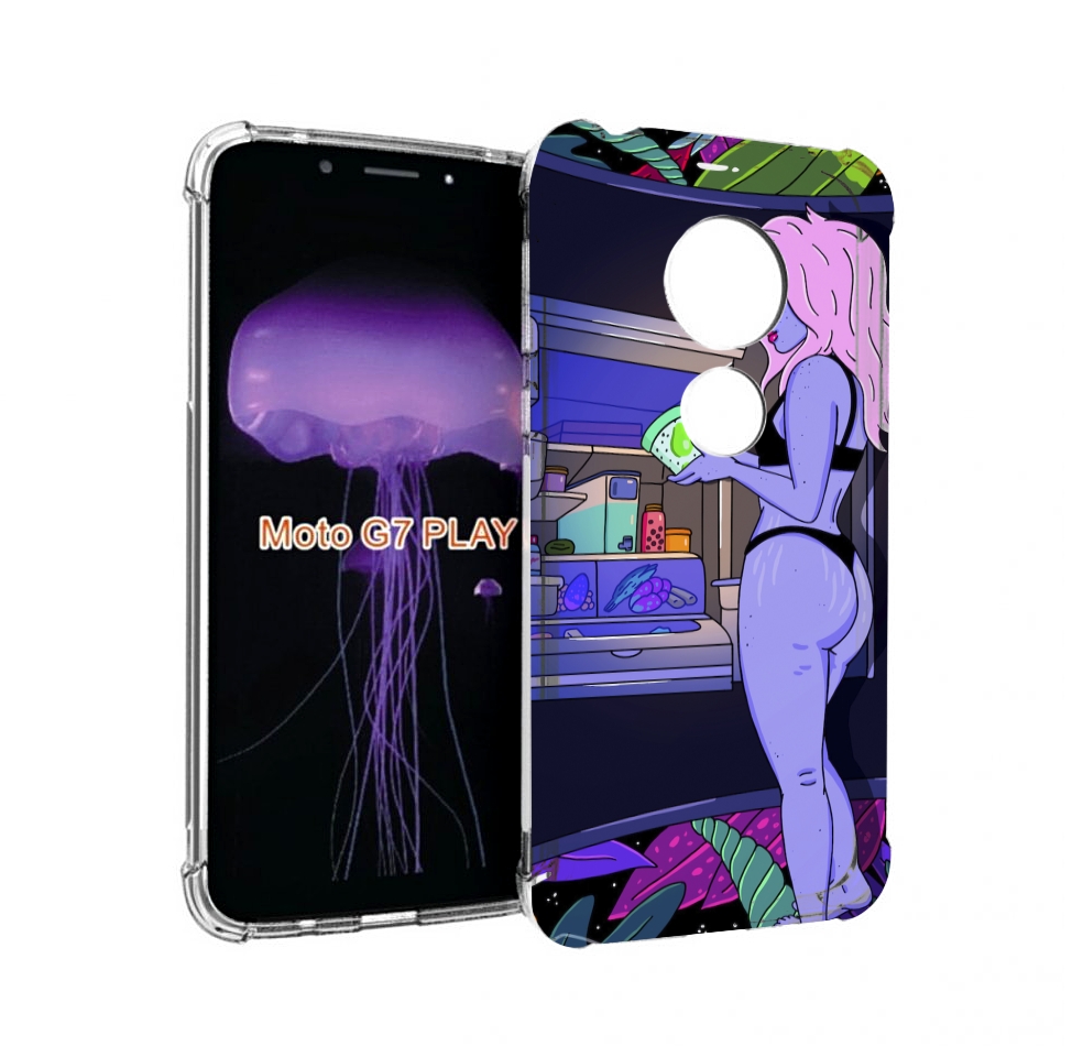 

Чехол MyPads девушка любит покушать женский для Motorola Moto G7 Play, Прозрачный, Tocco