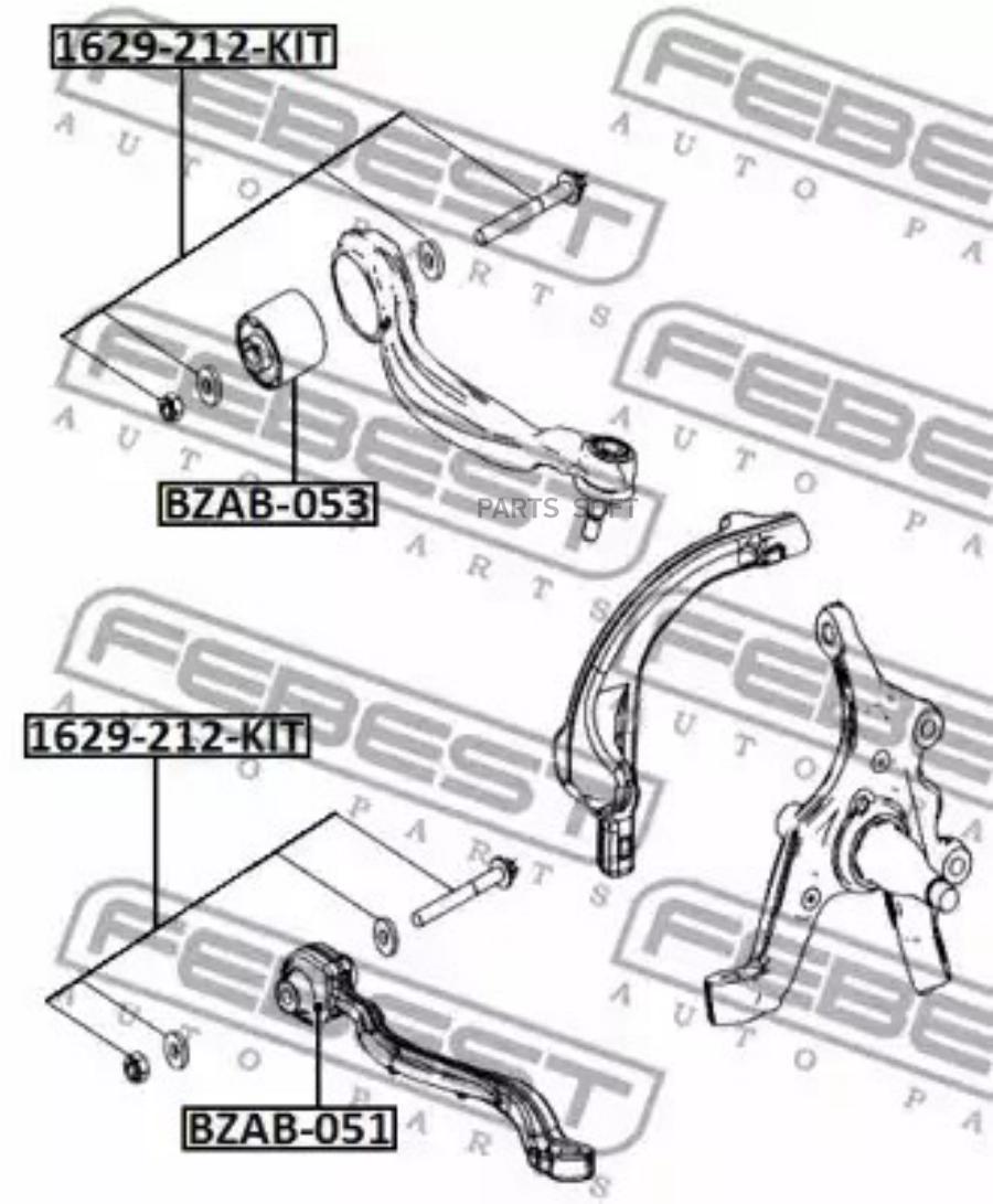 

FEBECT BZAB-051 Сайлентблок нижнего рычага подвески перед прав/лев