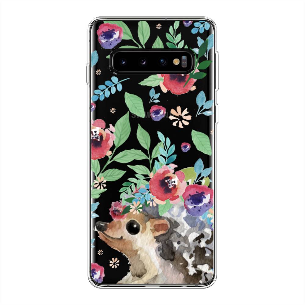 

Чехол Awog на Samsung Galaxy S10 Plus "Ежик в цветах акварель", Разноцветный, 27150-2