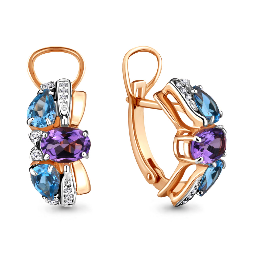

Серьги из серебра с топазом Aquamarine 4707830А_925_з, 4707830А_925_з