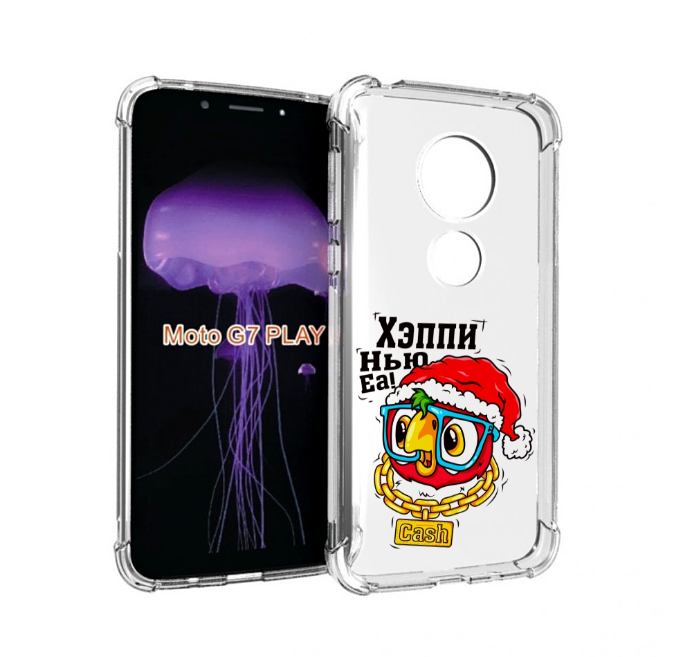 

Чехол MyPads Хэппи нью еа для Motorola Moto G7 Play, Прозрачный, Tocco