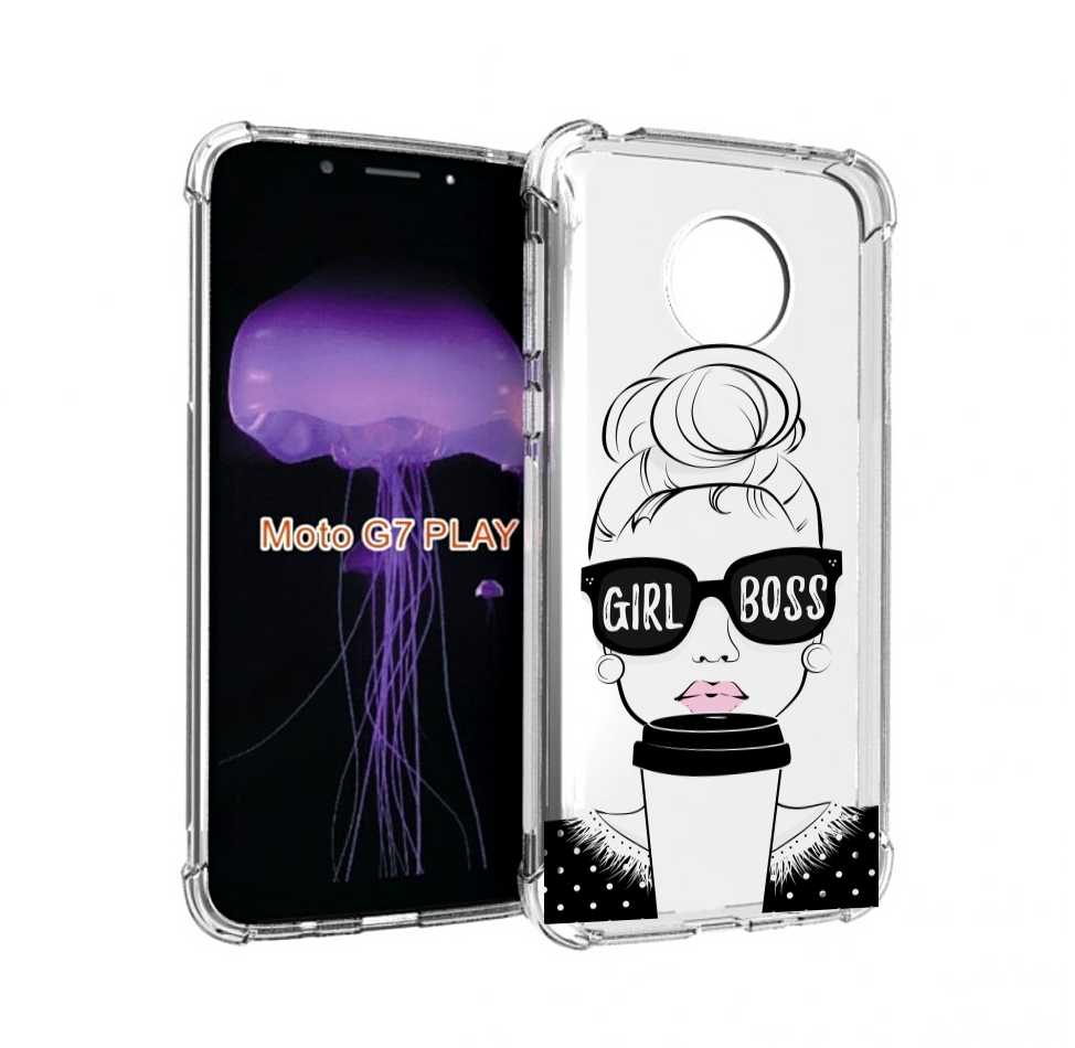 

Чехол MyPads девушка-босс женский для Motorola Moto G7 Play, Прозрачный, Tocco