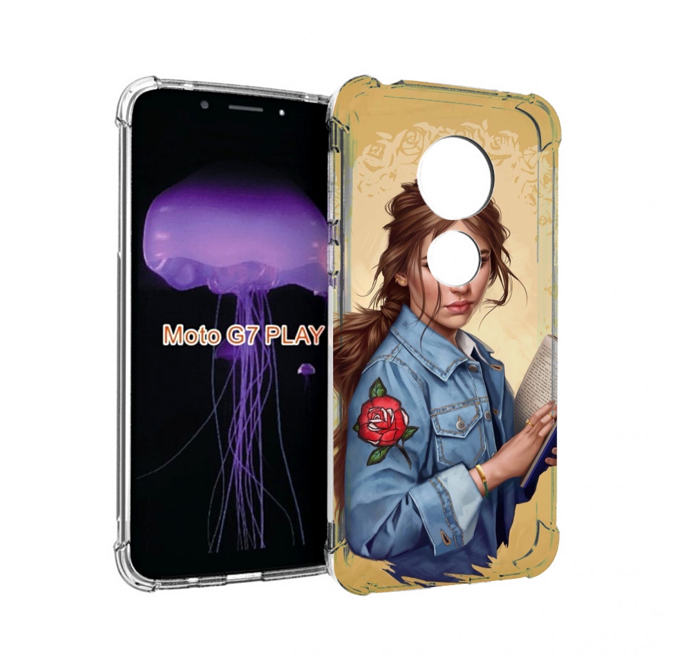 

Чехол MyPads девушка-в-бежевом-фоне для Motorola Moto G7 Play, Прозрачный, Tocco
