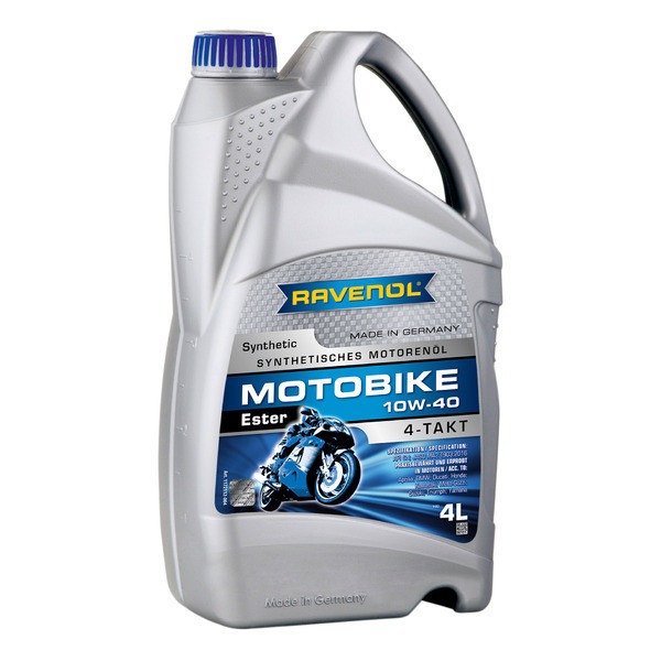 фото Масло моторное 10w-40 4л motobike 4-t ester (полусинтетика) ravenol арт. 1172112004