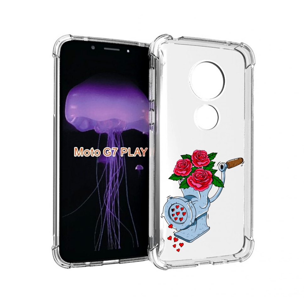 

Чехол MyPads Цветочные сердца для Motorola Moto G7 Play, Прозрачный, Tocco