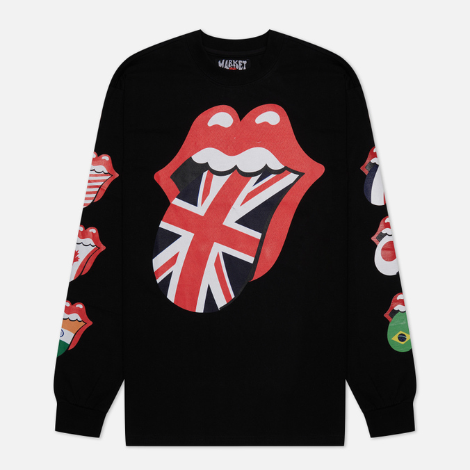 

Мужской лонгслив MARKET x Rolling Stones World Flag чёрный, Размер L, Черный, x Rolling Stones World Flag