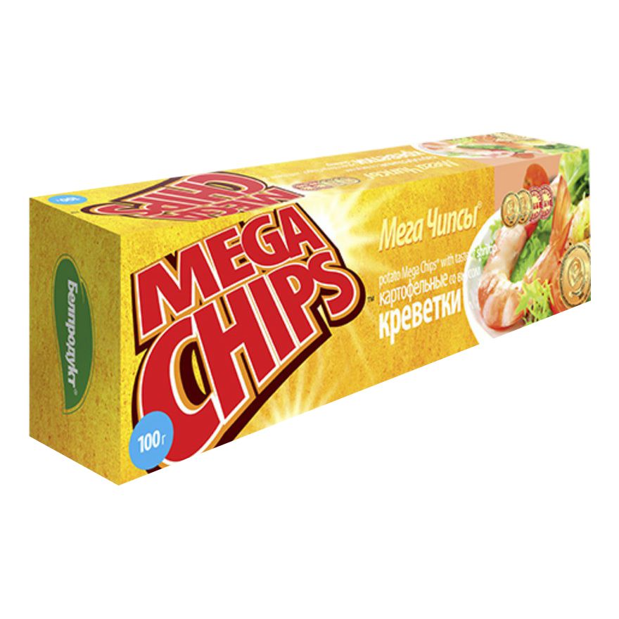 Чипсы картофельные Mega Chips креветки 200 г