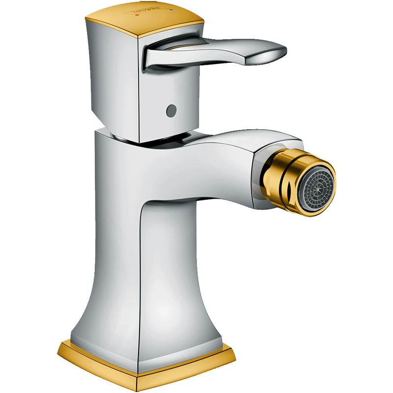 фото Смеситель для биде hansgrohe metropol classic хром/золото 31320090