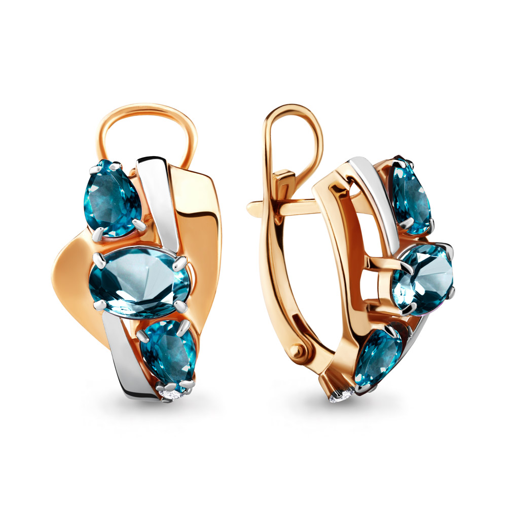 

Серьги из серебра с топазом Aquamarine 4708008_925_з, 4708008_925_з