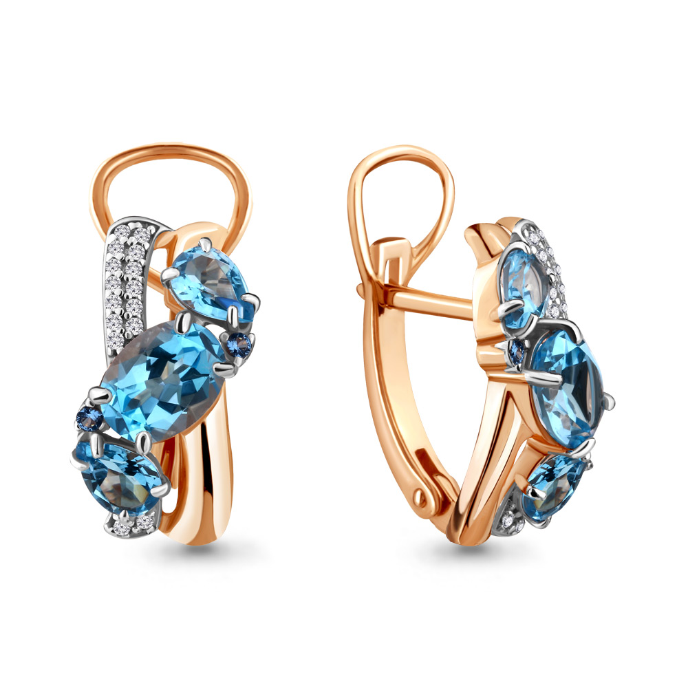 

Серьги из серебра с топазом Aquamarine 4708205АБ_925_з, 4708205АБ_925_з