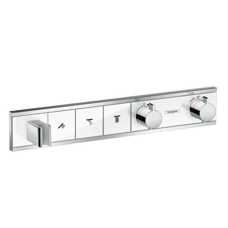 фото Термостат для душа hansgrohe rainselect 15356400 на 3 потребителя ( белый/хром)