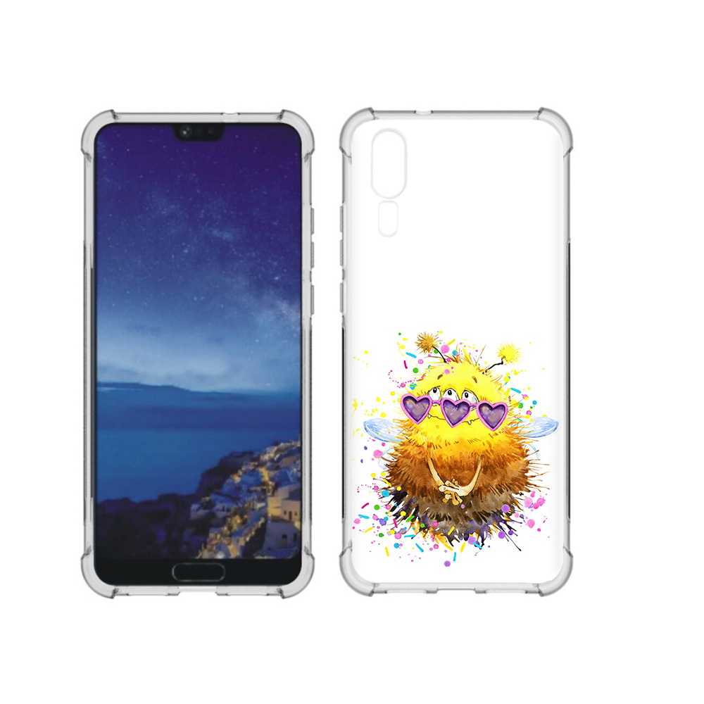 

Чехол MyPads Tocco для Huawei P20 Пушитый шмель (PT108006.52.143), Прозрачный, Tocco