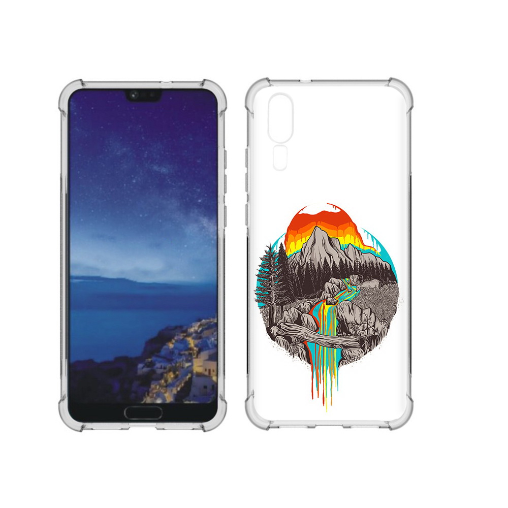 

Чехол MyPads Tocco для Huawei P20 Радужный водопад (PT108006.52.144), Прозрачный, Tocco