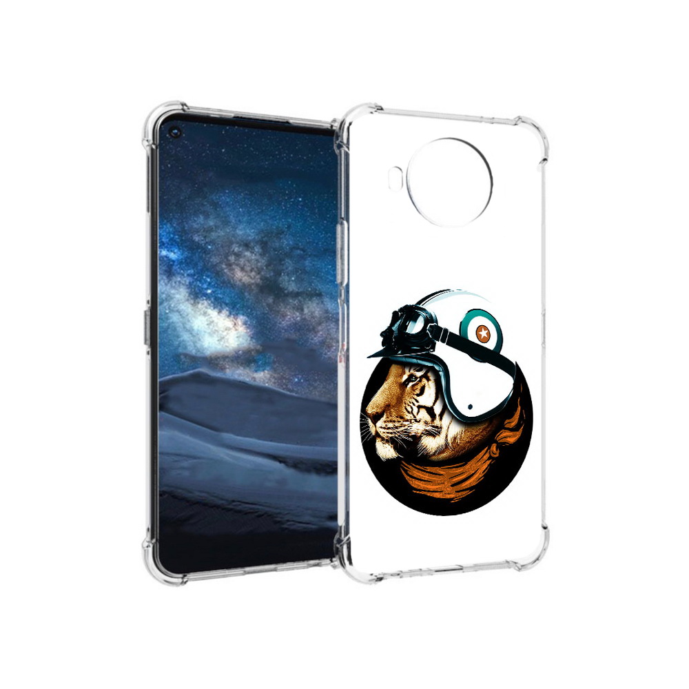 

Чехол MyPads Tocco для Nokia 8.3 Тигр в шлеме (PT227053.110.171), Прозрачный, Tocco
