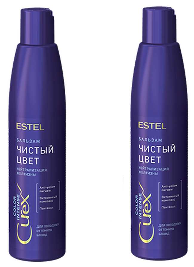 Комплект Estel Curex Color Intense Professional бальзамХол+бальзамХол 500 мл комплект бальзам для губ himalaya клубничный блеск 10 г х 2 шт