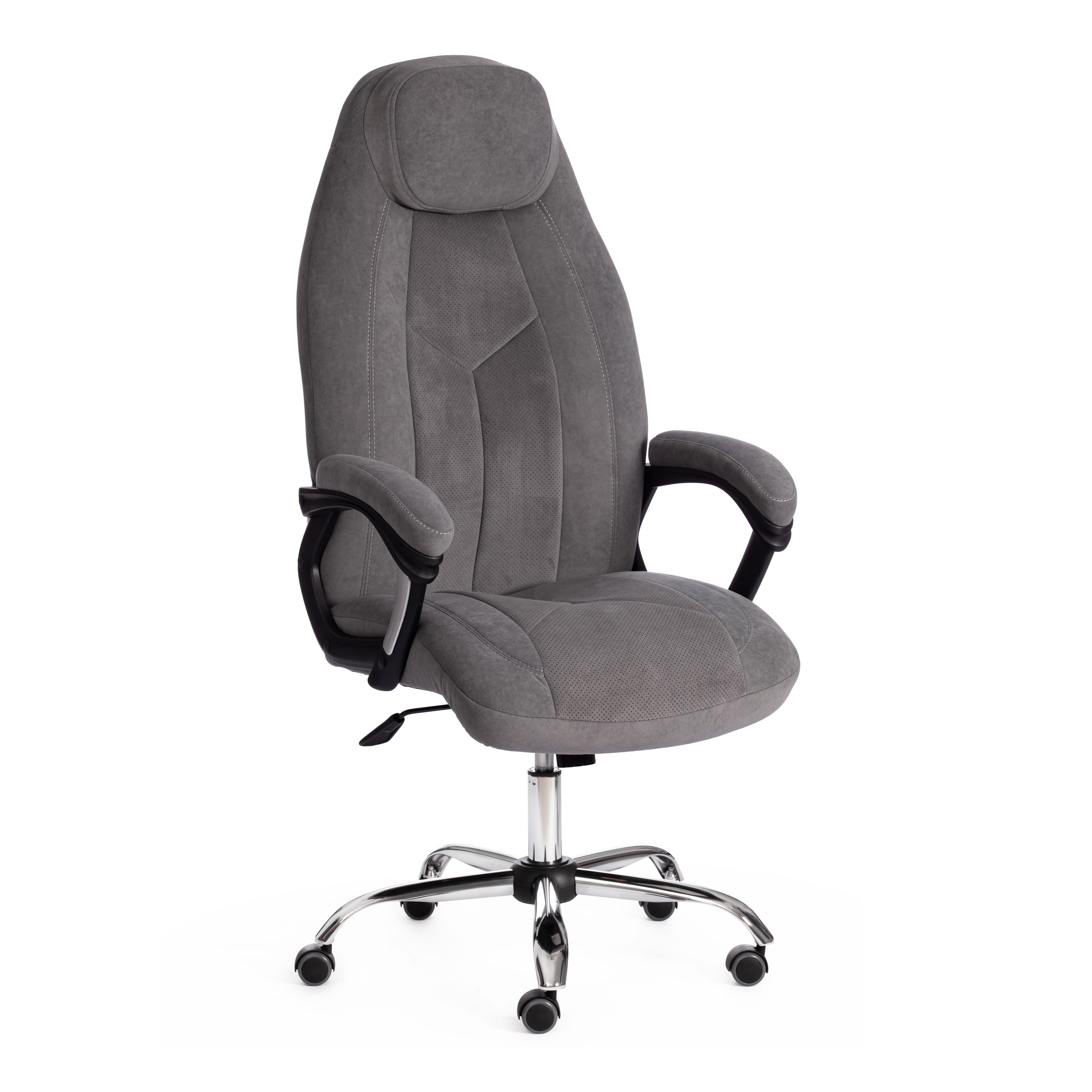 

Кресло компьютерное TetChair BOSS хром, флок , серый, BOSS (хром)