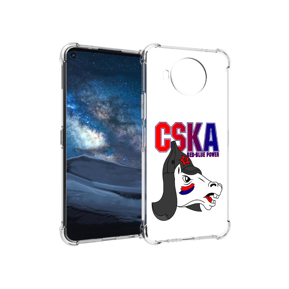 

Чехол MyPads Tocco для Nokia 8.3 ФК ЦСК лошадка россия (PT227053.110.179), Прозрачный, Tocco