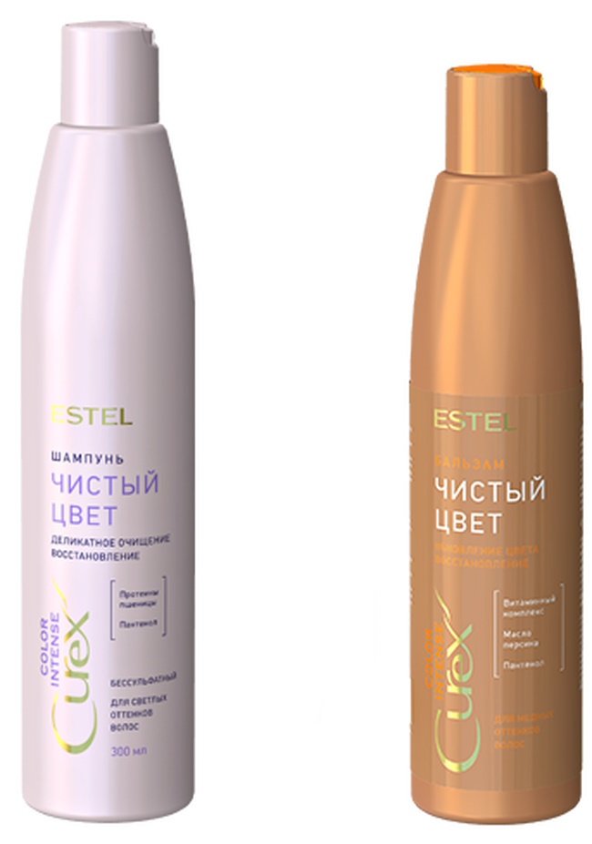 Комплект Estel Curex Color Intense Professional шампуньСв+бальзамМедн 550 мл