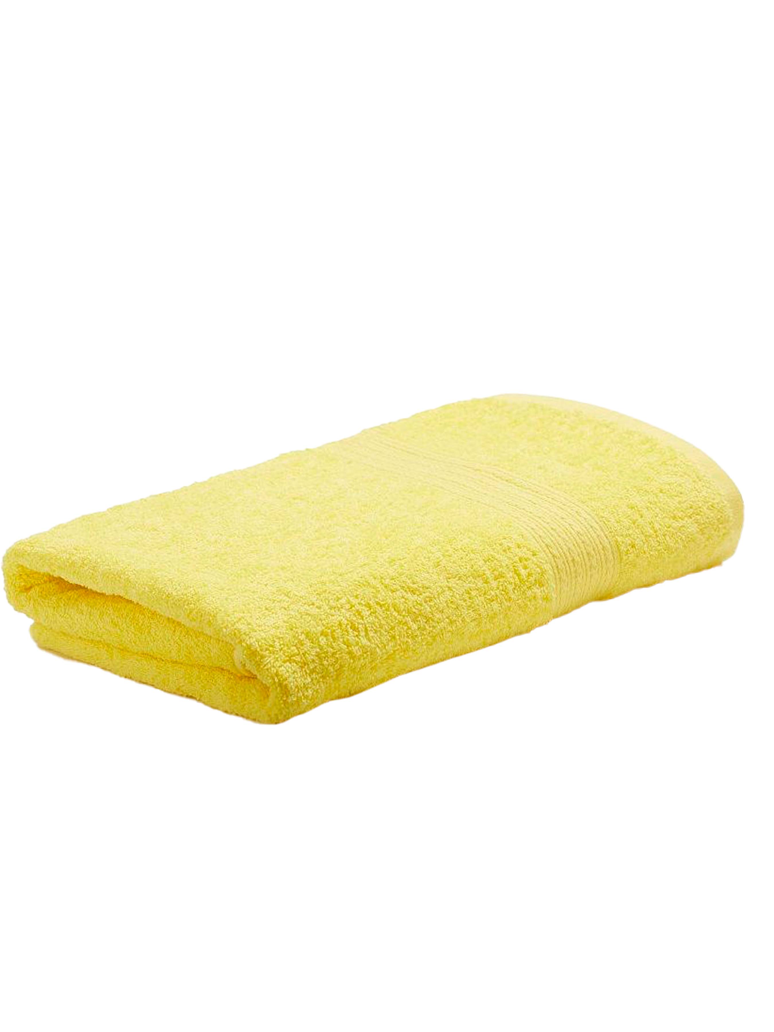 Махровое полотенце Postmart 100х180 см для бани ванной бассейна Цвет лимонный