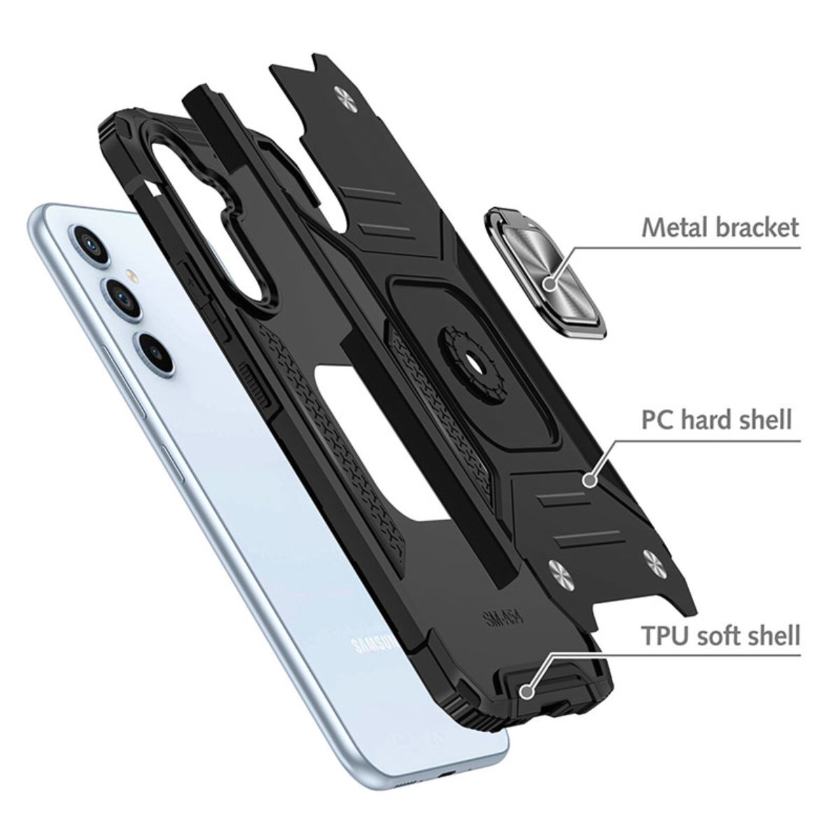 

Противоударный чехол Legion Case для Samsung Galaxy S24+ ,черный, 420715585